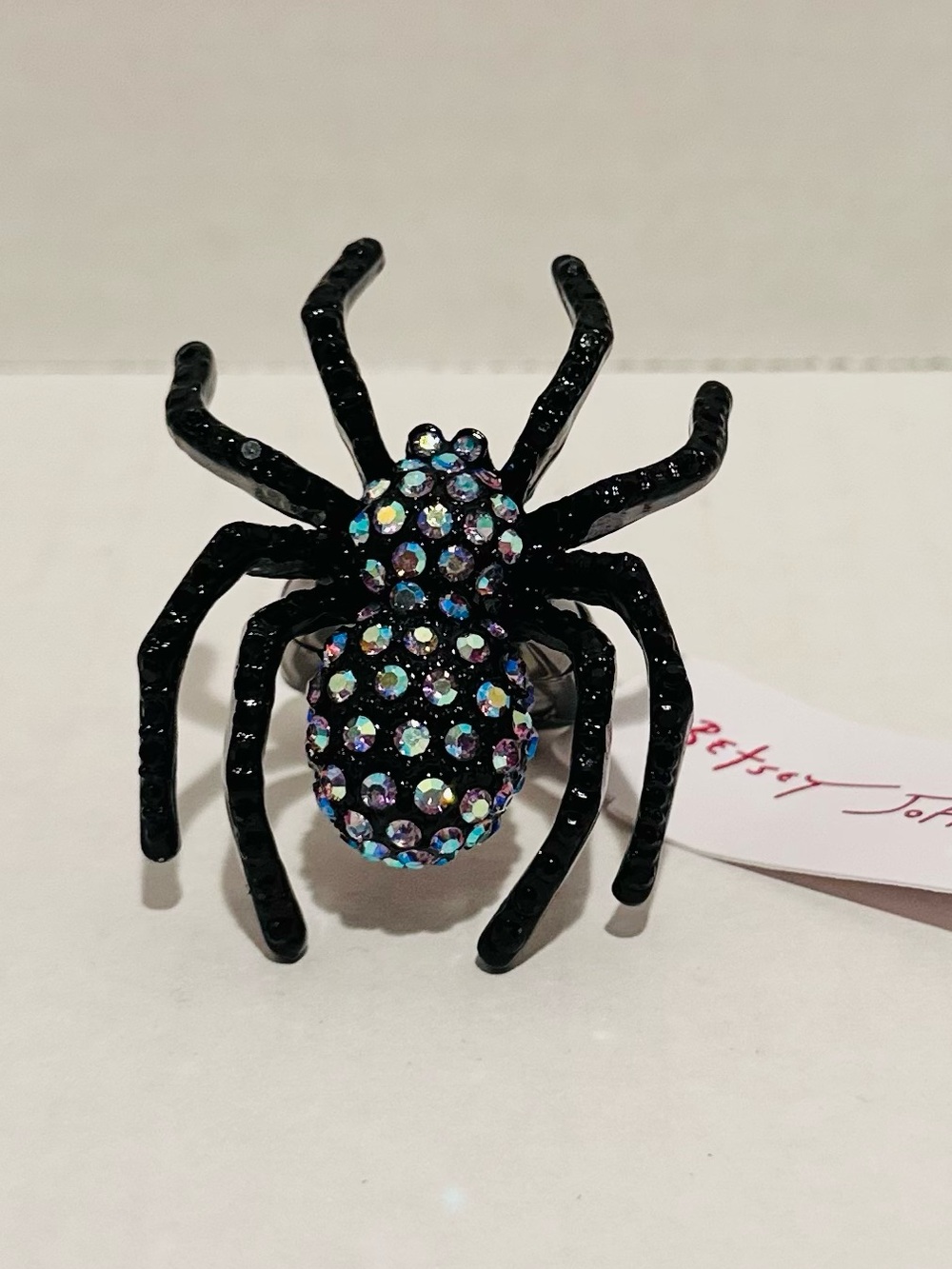 Betsey Johnson NWT Purple Gem Spider Cocktail Ring